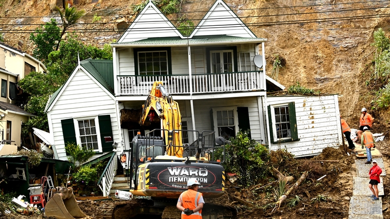 Parts of Auckland were hit by landslides during the adverse weather