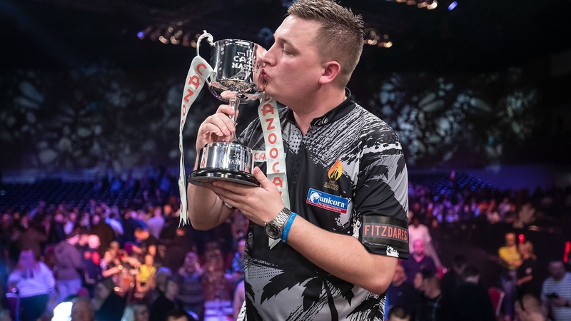 Chris Dobey with the Masters' trophy