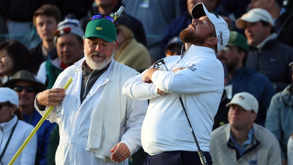 Bo Martin and Shane Lowry are pictured during the third round of last year's Masters