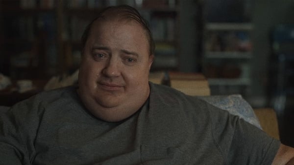 Brendan Fraser as Charlie engages in a comfort eating as an extreme sport