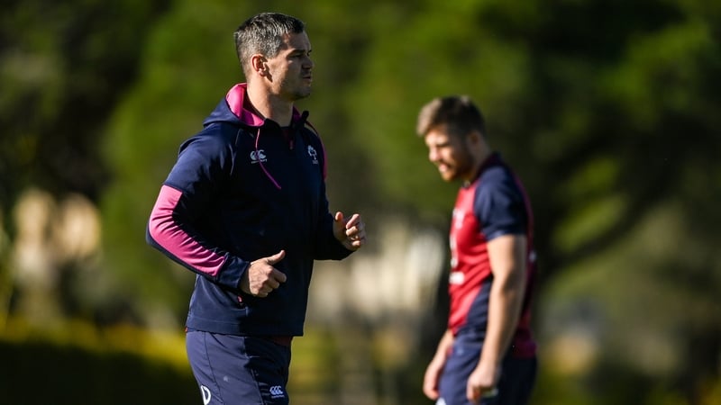 The Ireland captain was able to train today without his protective facemask