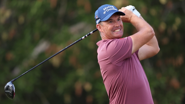 Padraig Harrington is five off the lead in the UAE