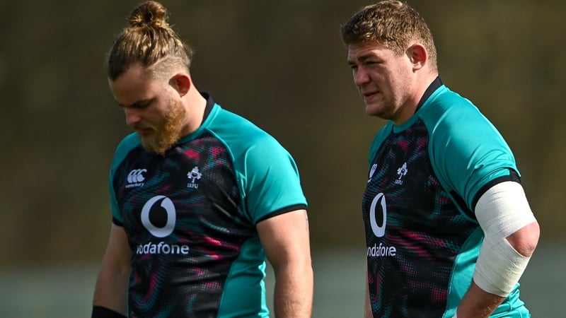 Finlay Bealham (L) will make his first Irish start since July 2021