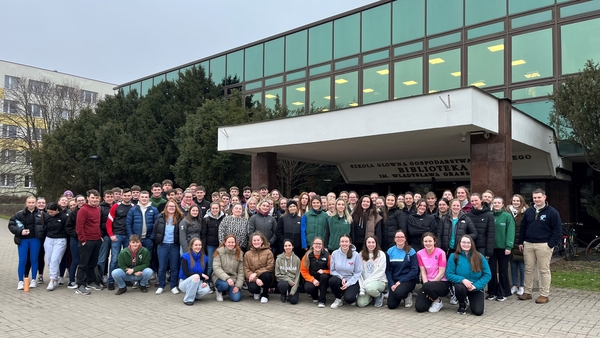 Some of the 208 Irish veterinary students at the Warsaw University of Life Sciences