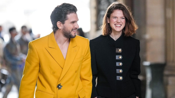 Kit Harington and Rose Leslie, pictured at Paris Fashion Week last month