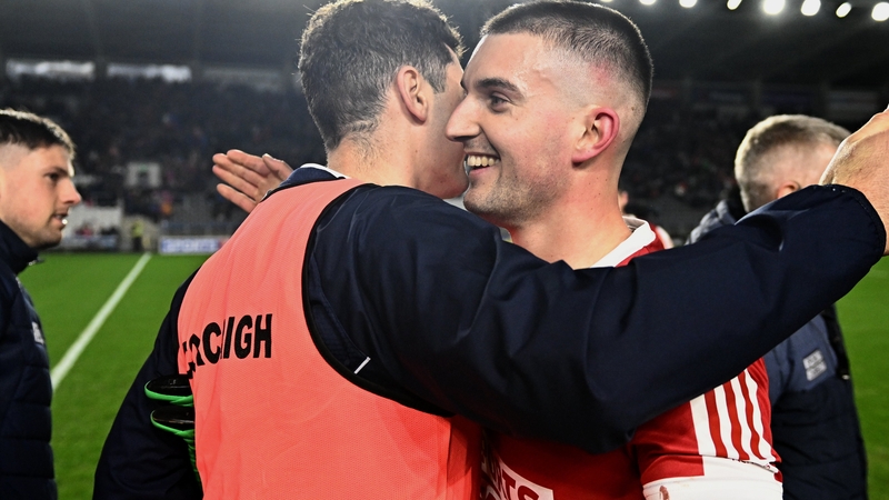 Shane Kingston (right) is congratulated after scoring his late winner