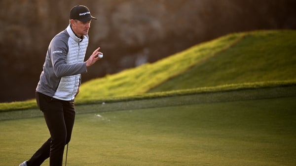 Darkness was falling as Justin Rose completed 10 holes