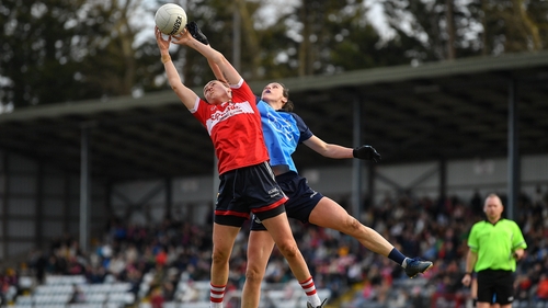 Hannah Looney of Cork in action against Hannah Tyrrell of Dublin