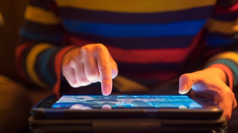 The study of 1,600 8–12-year-olds found that 30% of children can go online whenever they want (File image)