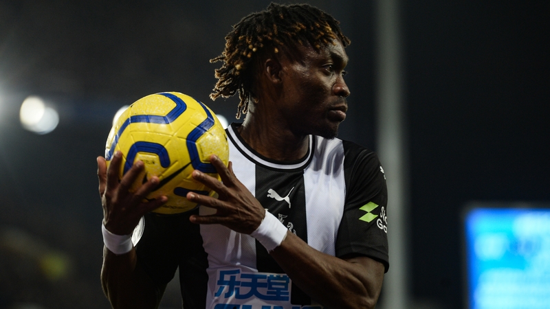 Christian Atsu in action for Newcastle United in January 2020