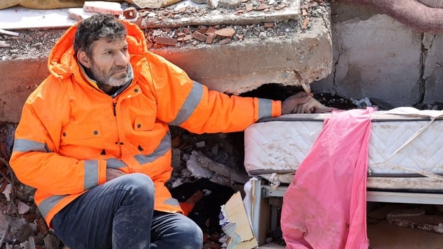 A 7.8 magnitude earthquake struck Turkey and Syria, killing tens of thousands of people. Mesut Hancer holds the hand of his 15-year-old daughter Irmak, who died in the quake in the southeast of Turkey.