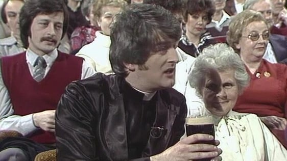 Dermot Morgan as Father Trendy on 'The Live Mike' (1983)