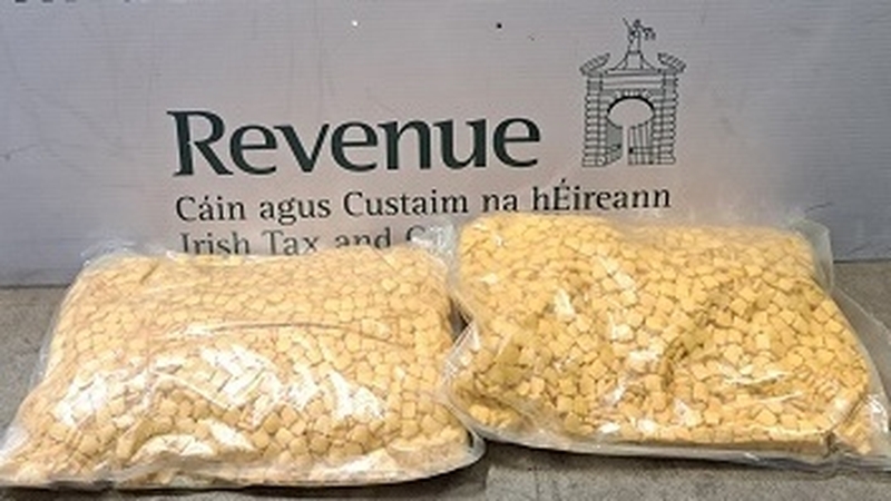 Revenue says 5kg of MDMA tablets were discovered while examining parcels at a premises in Athlone