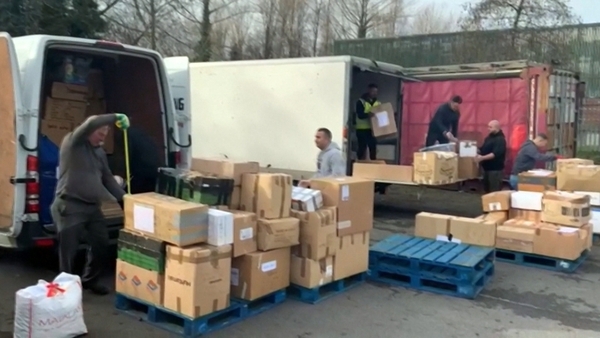 Three tonnes of aid were donated to the Turkish embassy in Dublin
