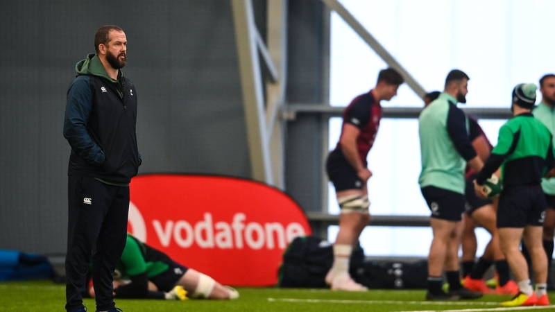 Coach Andy Farrell overseeing training during the week