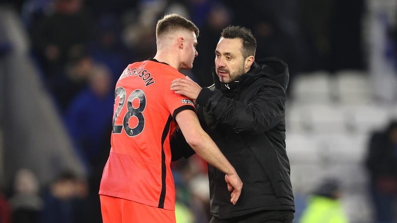 De Zerbi will choose between Ferguson and Deniz Undav to spearhead his side on Saturday