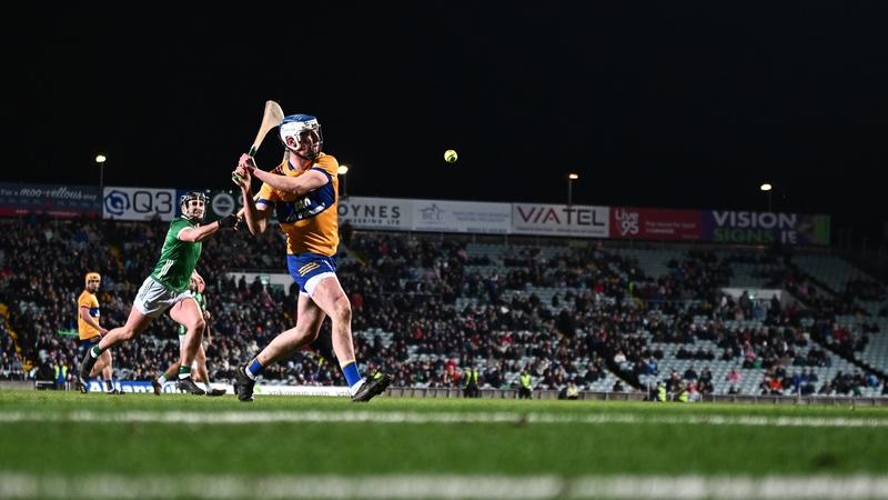 Diarmuid Ryan scoring for Clare but it was one-way traffic for the majority of the game at the Gaelic Grounds