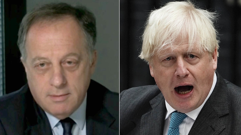 BBC chairman Richard Sharp (left) and Boris Johnson