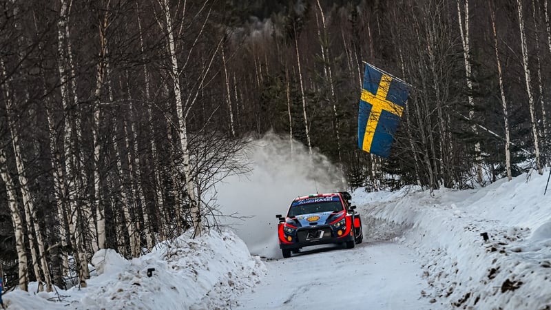 Craig Breen and James Fulton in their Hyundai Shell Mobis WRT Hyundai i20 N Rally1 Hybrid