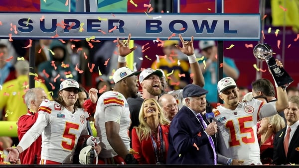 The Kansas City Chiefs celebrate their second Super Bowl in four years