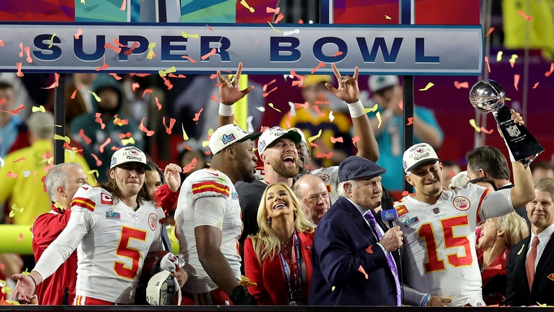 The Kansas City Chiefs celebrate their second Super Bowl in four years