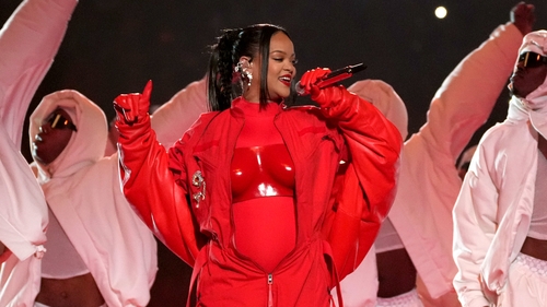 Rihanna during Super Bowl