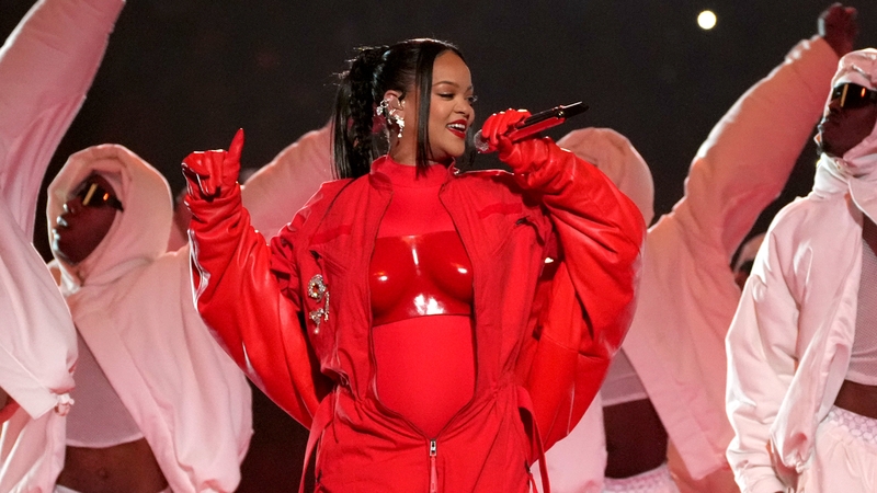 Rihanna during Super Bowl