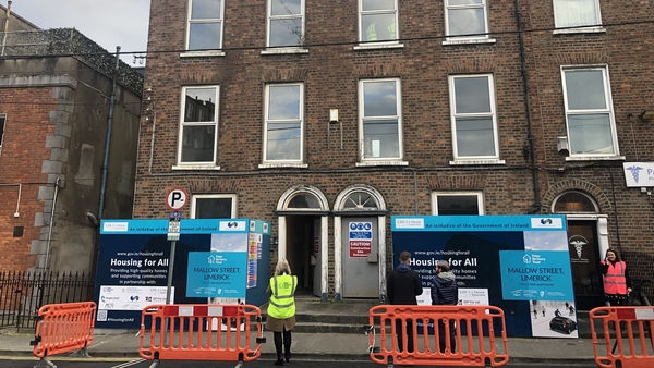 The work is part of a €2.4 million regeneration of two vacant Georgian buildings in the city centre
