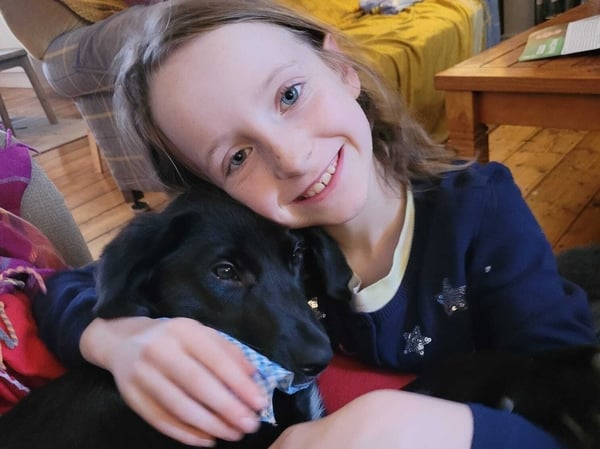 Here's Lily with her dog Zico!
