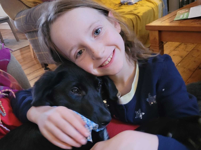 Here's Lily with her dog Zico!