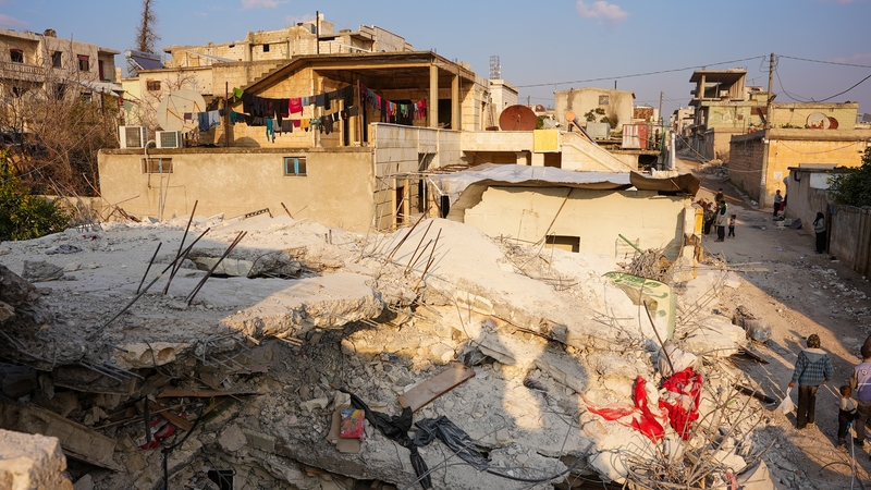 Scenes of the damage in Jenderes in Syria