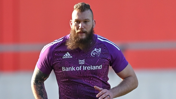 RG Snyman at Munster training last month