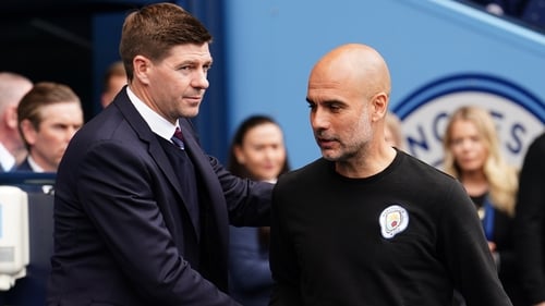 Steven Gerrard and Pep Guardiola