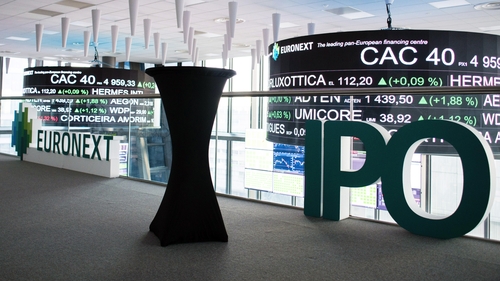 The Paris CAC-40 stock market index touched a record intraday high today