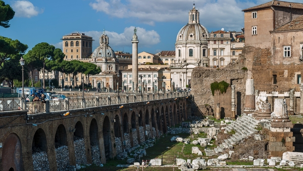 The flight time from Dublin to Rome clocks in at just over three hours.