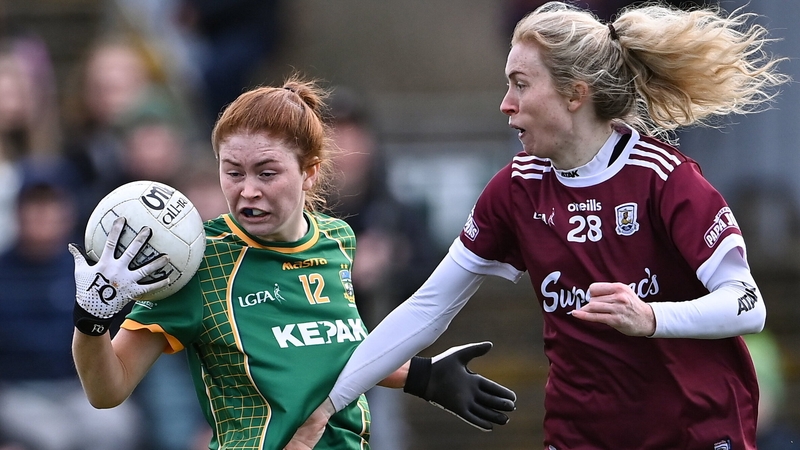 Ciara Smyth of Meath in action against Galway's Louise Ward