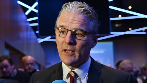 Jarlath Burns speaks to RTÉ after his election