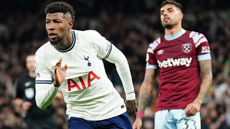 Emerson Royal celebrates after opening the scoring