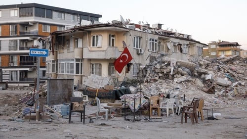 The Turkish city of Antakya pictured yesterday. The city has been hit by another earthquake today