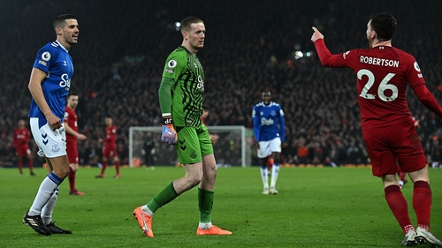 The incident happened late in the game at Anfield