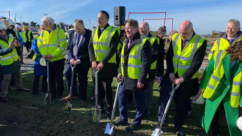 The Taoiseach and Minister for Housing at the event in Drogheda, Co Louth