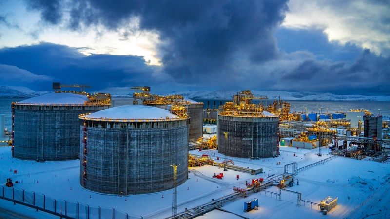 Equinor's LNG facility outside Hammerfest in Norway, a country growing wealthier by the minute as the conflict in Ukraine boosts its gas revenues. Photo: Getty Images