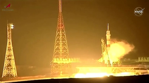 The Soyuz MS-23 vessel lifted off 
from the Russian-operated Baikonur Cosmodrome in Kazakhstan