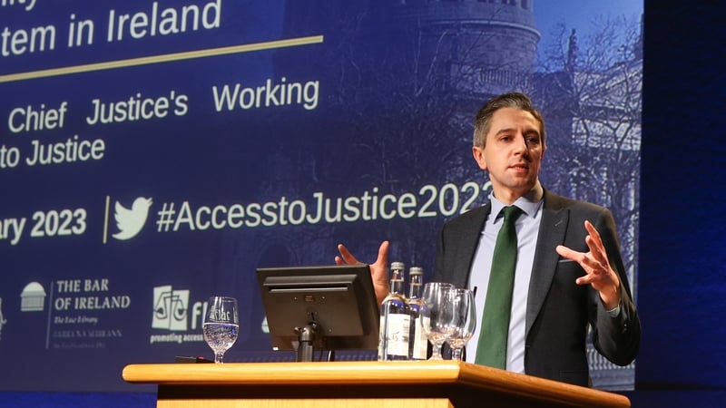 Minister Simon Harris said there were a small number of people travelling from pillar to post spreading misinformation and sowing division