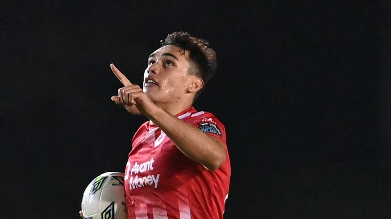 Max Mata went home with the match ball following a fine hat-trick