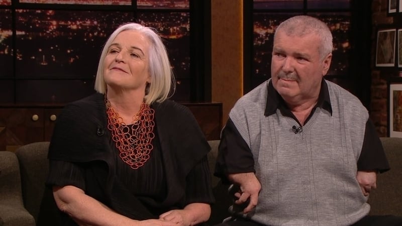 Finola Cassidy and John Stack on RTÉ's The Late Late Show last night
