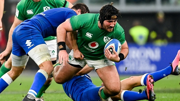 Tom O'Toole in action against the Azzurri
