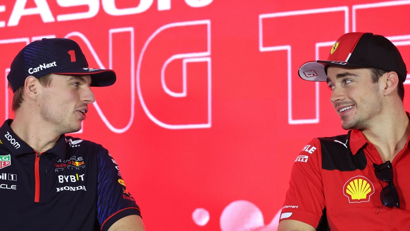 Charles Leclerc (r) is among the leading drivers looking to close the gap on Verstappen and Red Bull