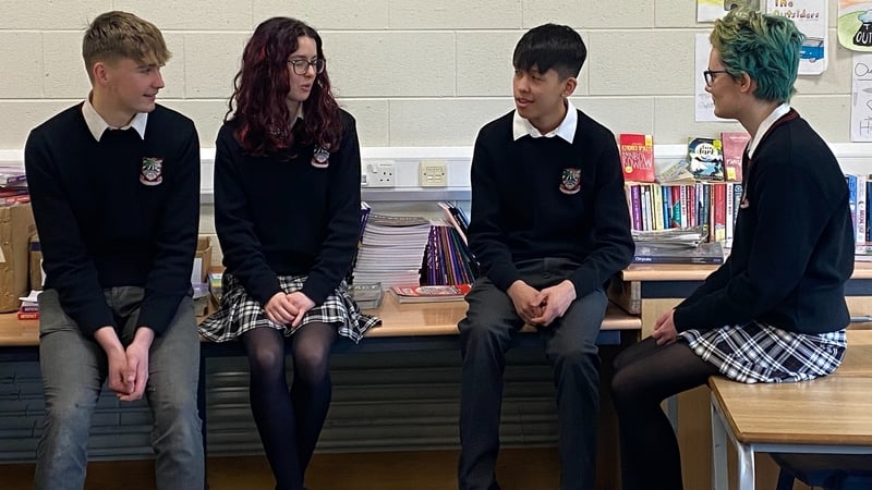 Transition Year pupils Cian Foran, Tara Healy, Kenneth Coleman and Sophie Monaghan had mixed views on the reversal of proposed changes to the Leaving Certificate