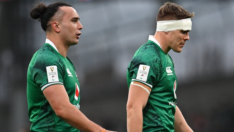 Garry Ringrose (r) is back training with the Ireland squad